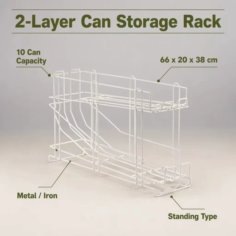 Standing-Type Wrought Iron Wire Cola Can Storage Rack