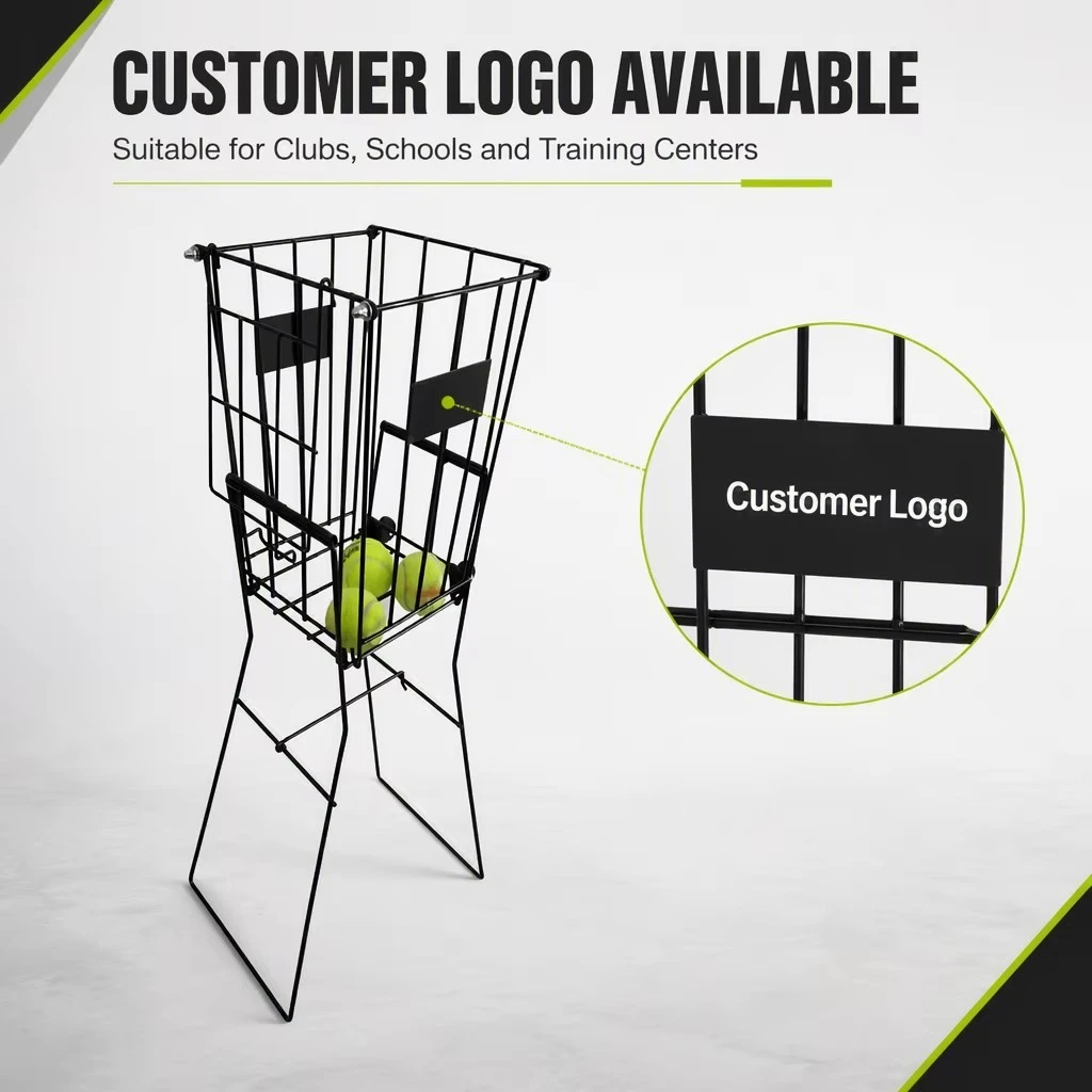 Foldable Tennis Ball Hopper Basket
